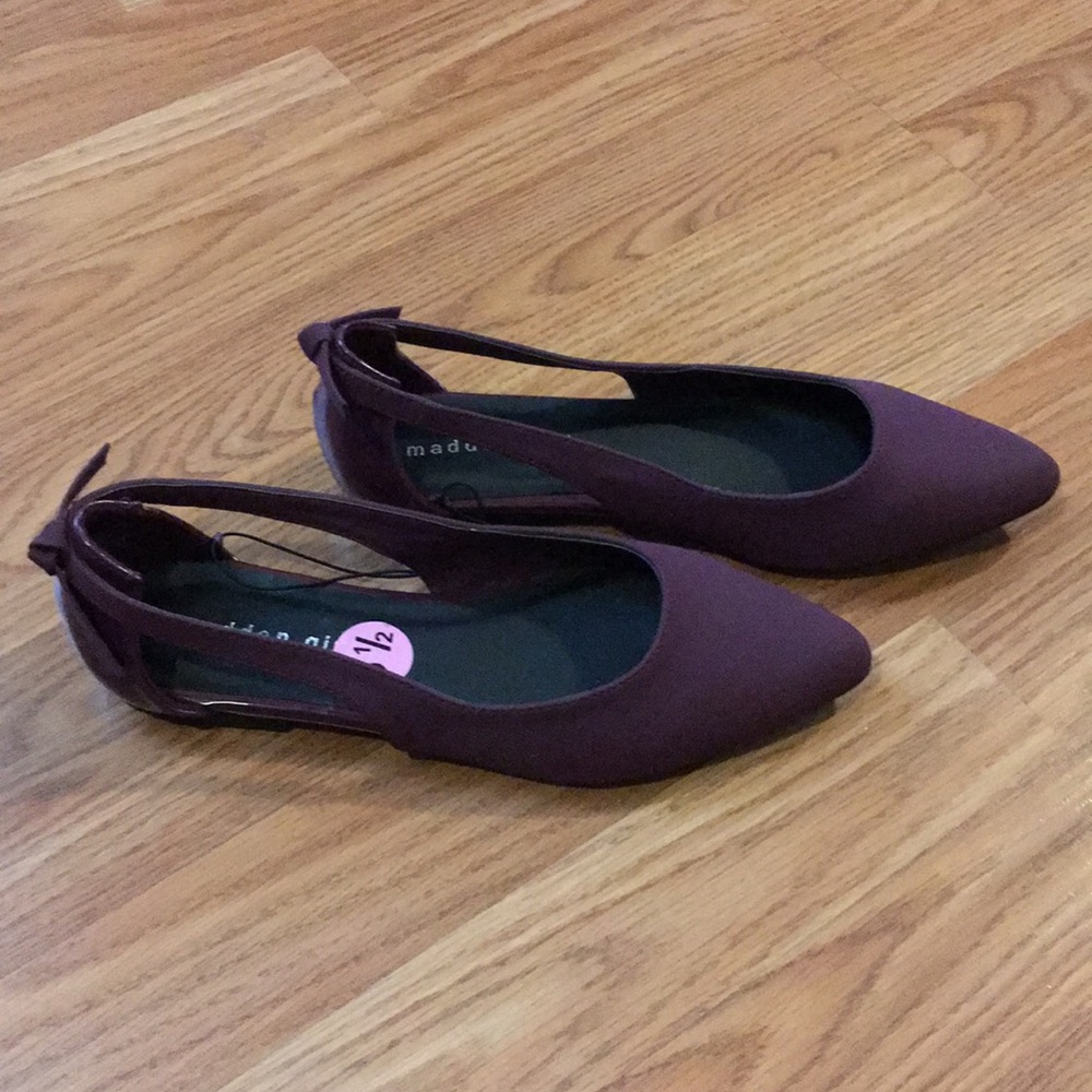 MADDEN GIRL LUNA BURGUNDY COLORED FLATS